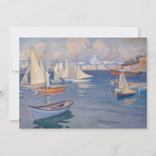 Albert Edelfelt - Harbour in Helsinki Bedankkaart (Voorkant)