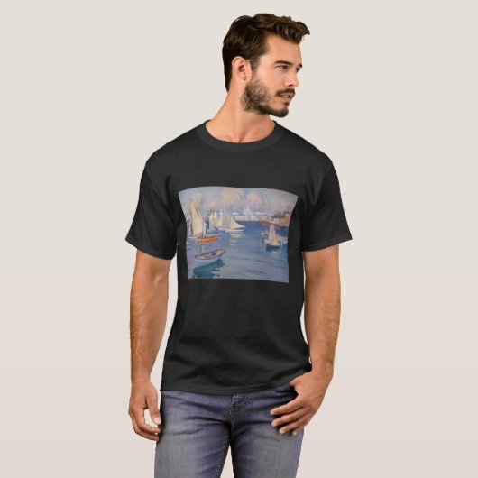 Albert Edelfelt - Harbour in Helsinki T-shirt (Voorkant volledig)