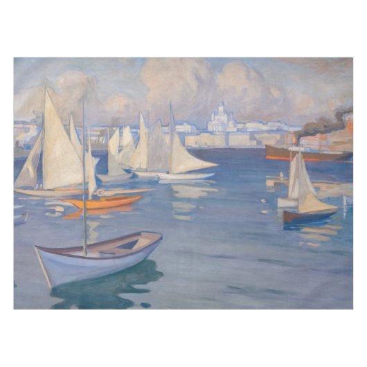 Albert Edelfelt - Harbour in Helsinki Tafelkleed (Voorkant (Horizontaal))