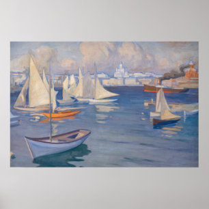 Albert Edelfelt - Haven in Helsinki Poster
