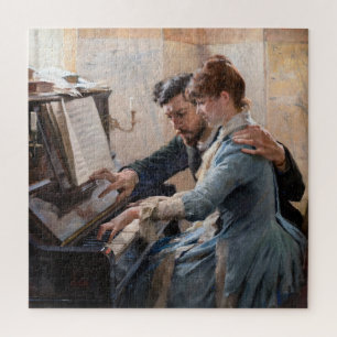 Albert Edelfelt - Het spelen van de Piano Legpuzzel