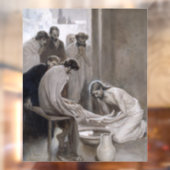 Albert Edelfelt - Jesus Washing Feet of Disciples Raamsticker (Vel 2)