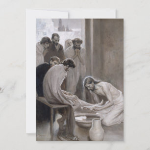 Albert Edelfelt - Jezus wast de voeten van discipe Kaart