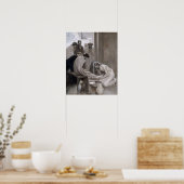 Albert Edelfelt - Jezus wast de voeten van discipe Poster (Keuken)