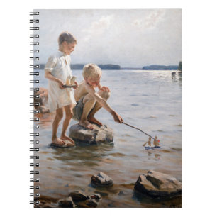 Albert Edelfelt - Jongens spelen op de oever Notitieboek