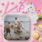 Albert Edelfelt - Jongens spelen op de oever Papieren Bordje (Feest)