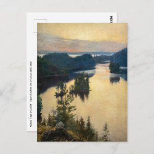 Albert Edelfelt - Kaukola Ridge op Sunset Briefkaart