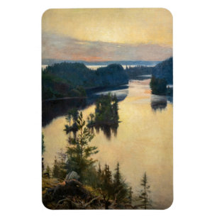 Albert Edelfelt - Kaukola Ridge op Sunset Magneet