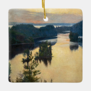 Albert Edelfelt - Kaukola-rug bij zonsondergang Keramisch Ornament
