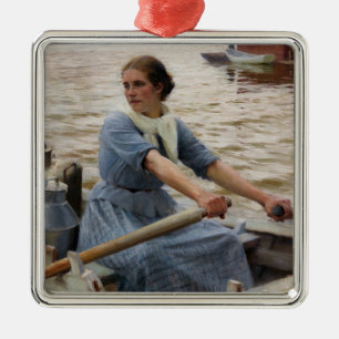 Albert Edelfelt - La Laitiere Metalen Ornament