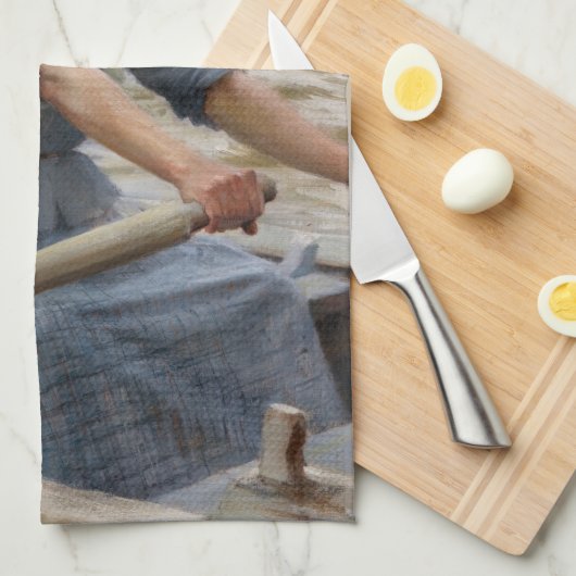 Albert Edelfelt - La Laitiere Theedoek (Quarter Fold)