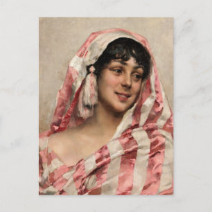 Albert Edelfelt Lachmodel met doek CC0057 Briefkaart