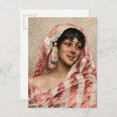 Albert Edelfelt Lachmodel met doek CC0057 Briefkaart (Voorkant / Achterkant)