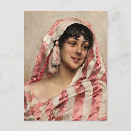 Albert Edelfelt Lachmodel met doek CC0057 Briefkaart (Voorkant)