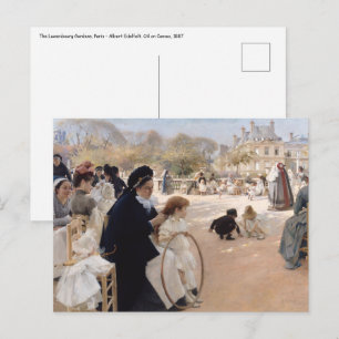 Albert Edelfelt - Luxemburgse tuinen, Parijs Briefkaart