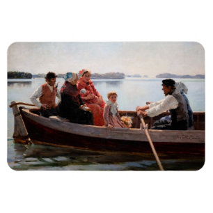 Albert Edelfelt - Naar het kerstfeest Magneet