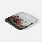 Albert Edelfelt - Naar het kerstfeest Papieren Bordje (Gebogen)