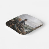 Albert Edelfelt - Op Zee Papieren Bordje (Gebogen)