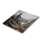 Albert Edelfelt - Op Zee Tegeltje (Zijkant)