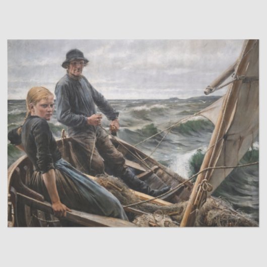 Albert Edelfelt - Op Zee Tissuepapier (Voorkant)