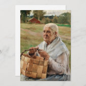 Albert Edelfelt - Oude vrouw met een plint mandje Kaart (Voorkant / Achterkant)