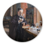 Albert Edelfelt - Portret van Louis Pasteur Keramische Knop (Voorkant)