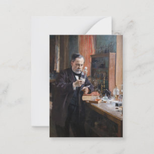 Albert Edelfelt - Portret van Louis Pasteur Notitiekaartje