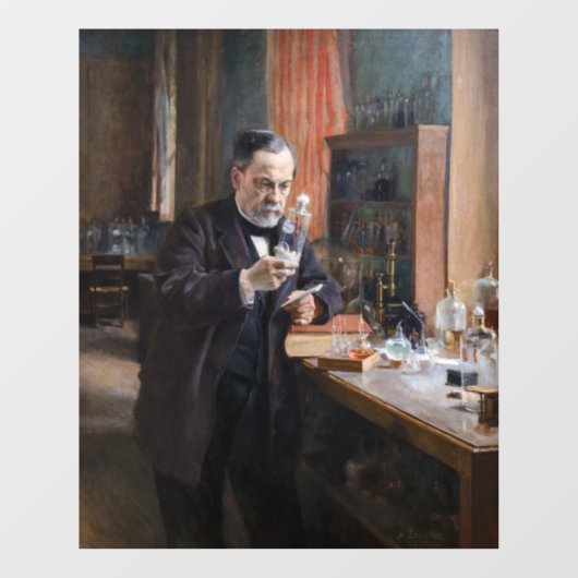 Albert Edelfelt - Portret van Louis Pasteur Raamsticker (Vel)