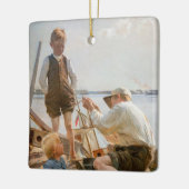 Albert Edelfelt - Scheepsbouwers Keramisch Ornament (Links)