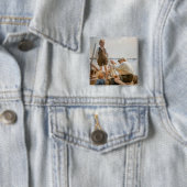 Albert Edelfelt - Scheepsbouwers Vierkante Button 5,1 Cm (In situ)