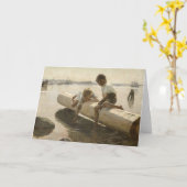 Albert Edelfelt - Twee jongens op een boomstam Kaart (Gele Bloem)