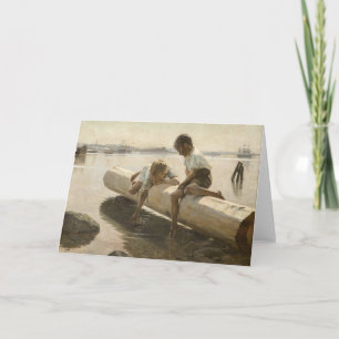 Albert Edelfelt - Twee jongens op een boomstam Kaart