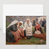 Albert Edelfelt - Vrouwen buiten de kerk Bedankkaart (Voorkant / Achterkant)