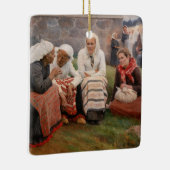 Albert Edelfelt - Vrouwen buiten de kerk Keramisch Ornament (Rechts)