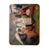 Albert Edelfelt - Vrouwen buiten de kerk Magneet (Verticaal)