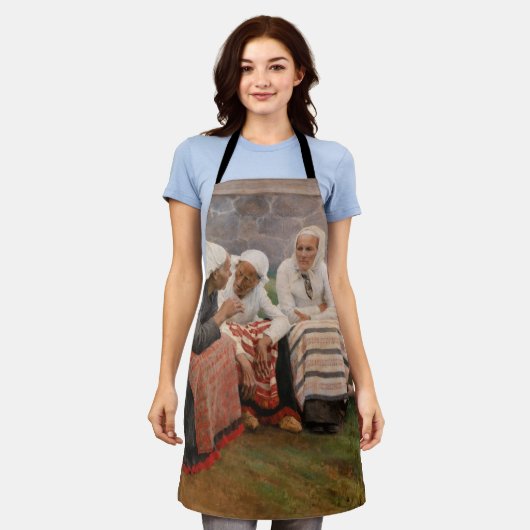 Albert Edelfelt - Vrouwen buiten de kerk Schort (Gedragen)