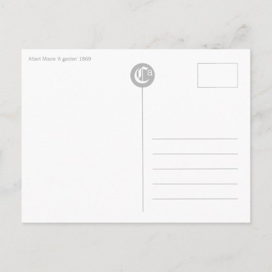Albert Moore A garden CC0724 Carte postale (Dos)