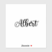 Albert Naam - Handgeschreven kalligrafie Sticker (Vel)