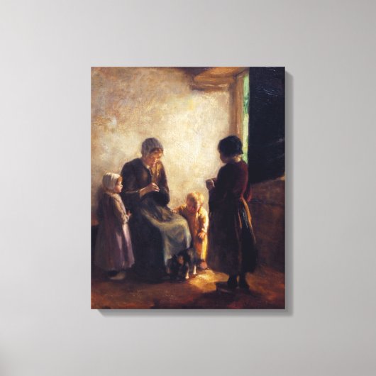 Albert Neuhuys De open deur Canvas Afdruk (Voorkant)