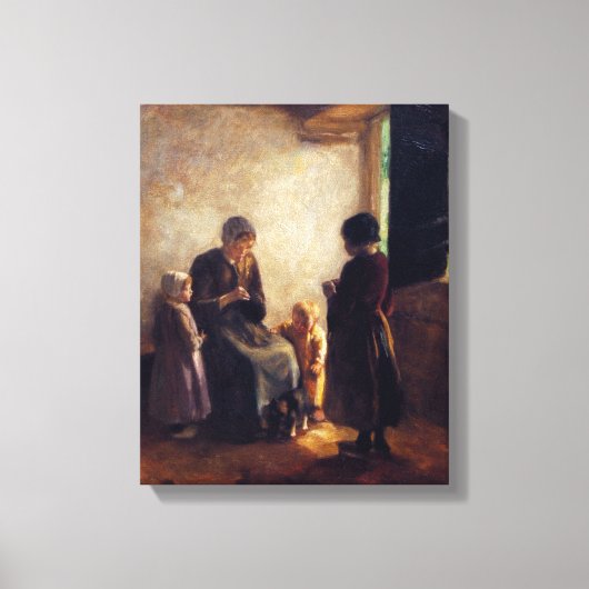 Albert Neuhuys De open deur Canvas Afdruk (Voorkant)