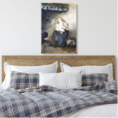 Albert Neuhuys moeder verzorgt haar kind door Fir Canvas Afdruk (Insitu (Slaapkamer))