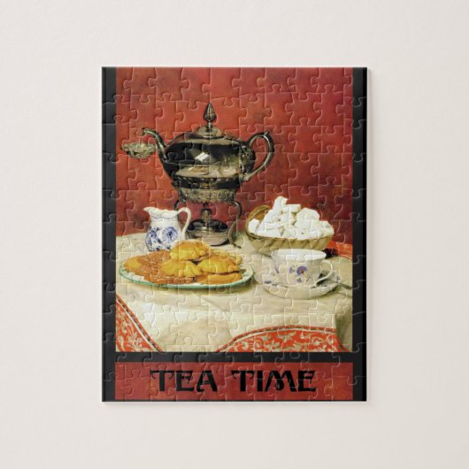 Albert Samuel Anker ~ Tea Time Briefkaart Legpuzzel (Verticaal)