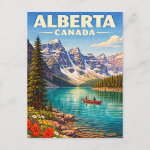 Alberta Canada Canadese Rocky Mountains Reis in he Briefkaart