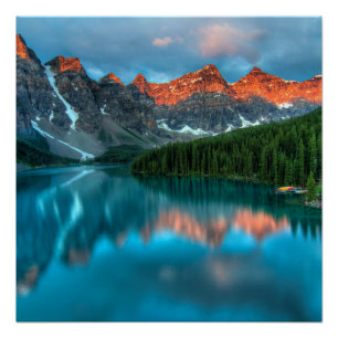 Alberta Canada Lake Louise Zomer Avontuur Perfect Poster