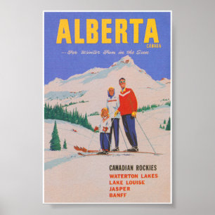 Alberta Canada  Ski Poster