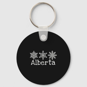 Alberta Canada Skiën Winter Sneeuwvlokken Sleutelhanger