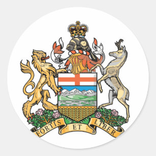 Alberta (Canada) Wapenstaart Ronde Sticker