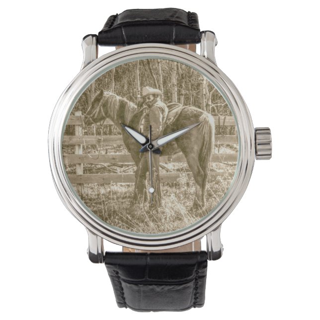 Alberta Cowboy Horloge (Voorkant)