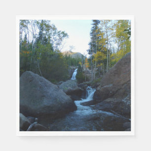 Alberta Falls bij zonsopgang in de Rocky Mountains Servet