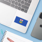 Alberta Flag Graphic Sticker (Laptop met iPhone)